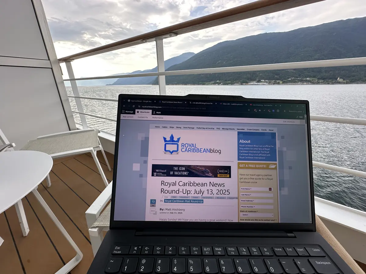 Laptop on Silversea