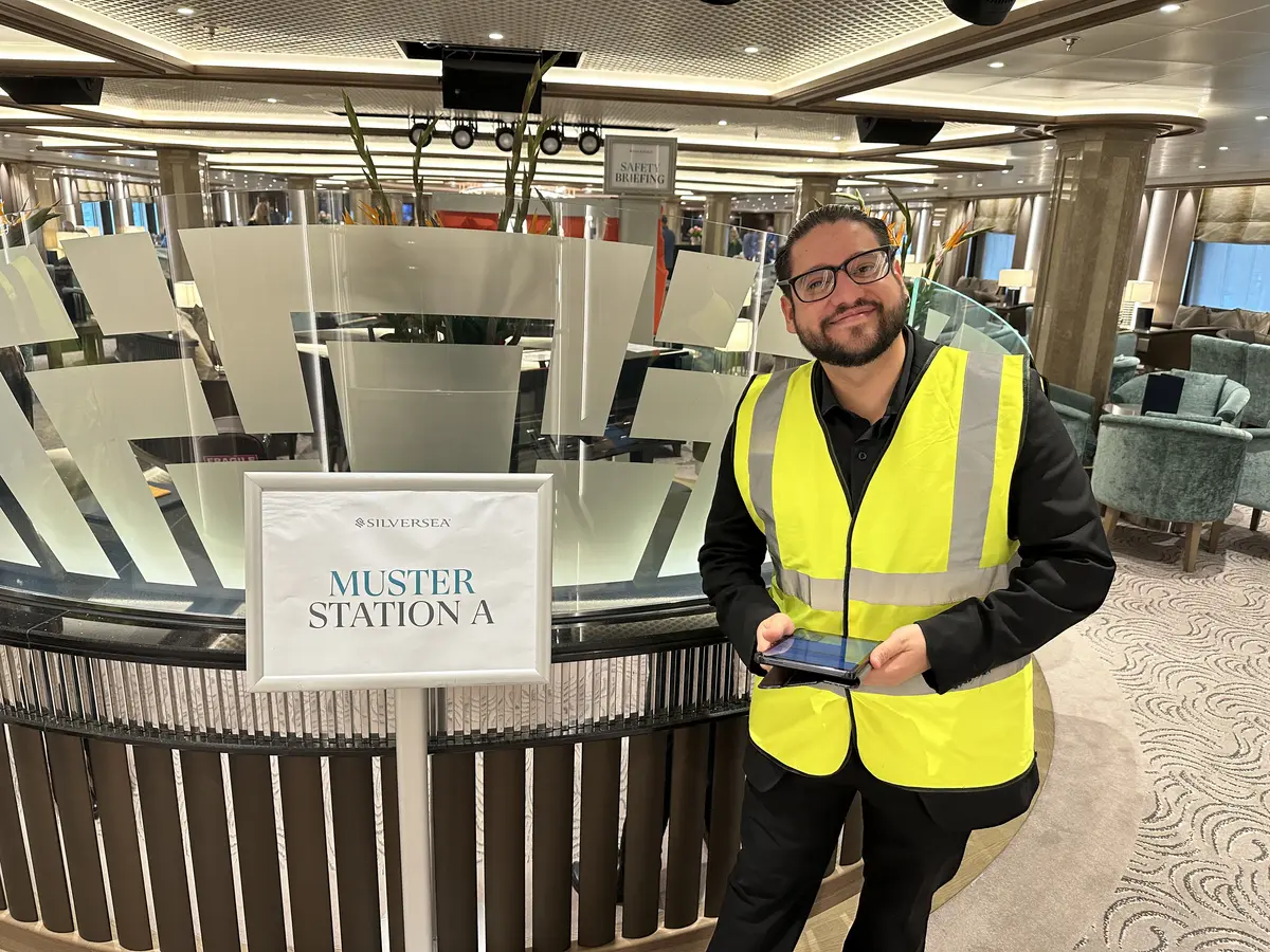 Muster station on Silver Dawn