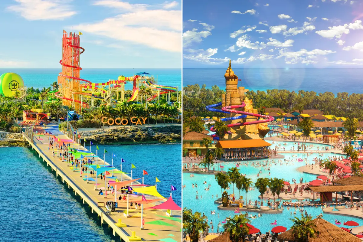 CocoCay vs Celebration Key side by side image