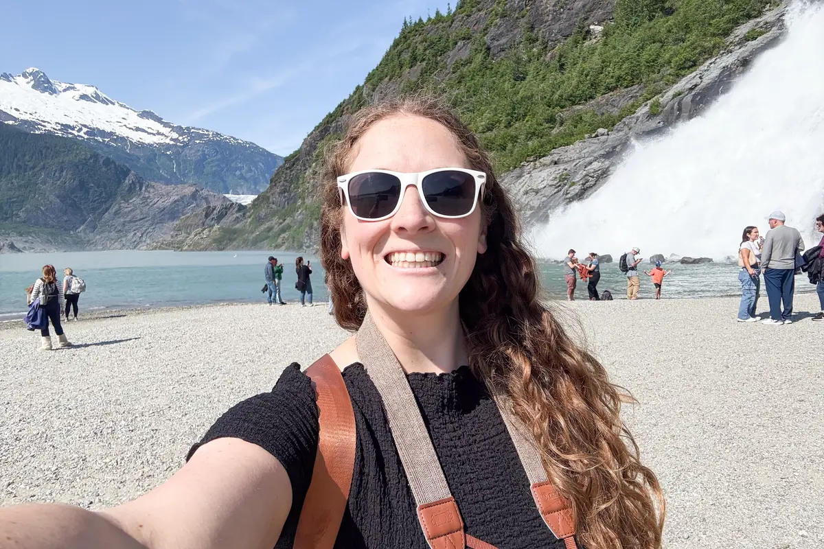 Jenna taking a selfie in Alaska
