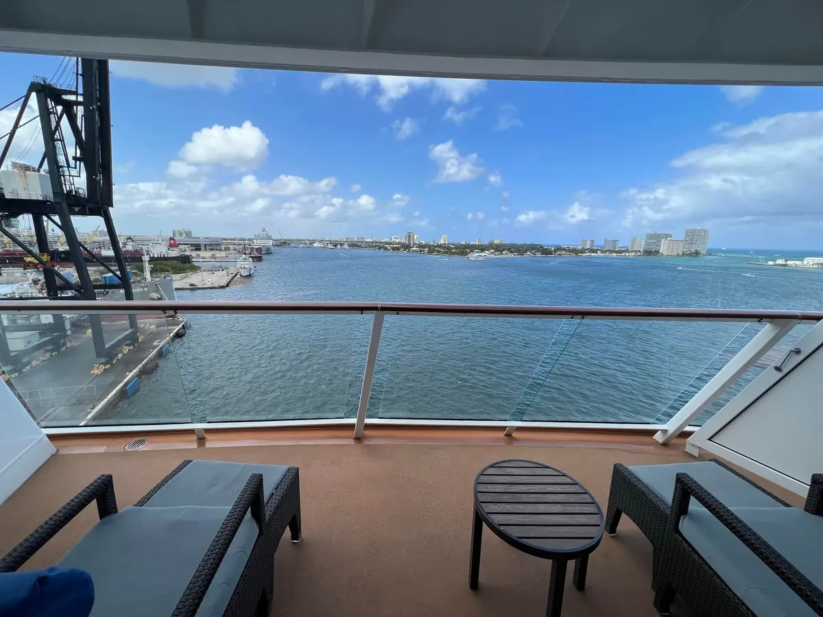 Aft Junior Suite balcony on Odyssey of The Seas
