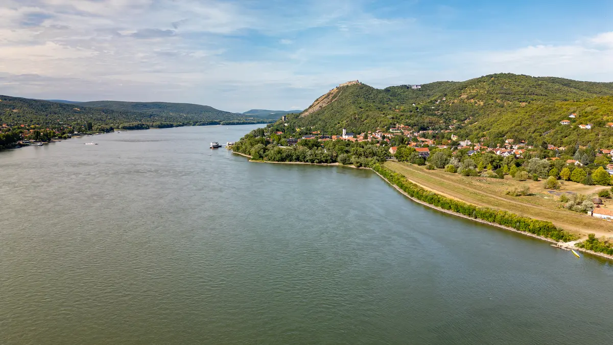 Visegrad castle in Hungary, Europe next to Danube river