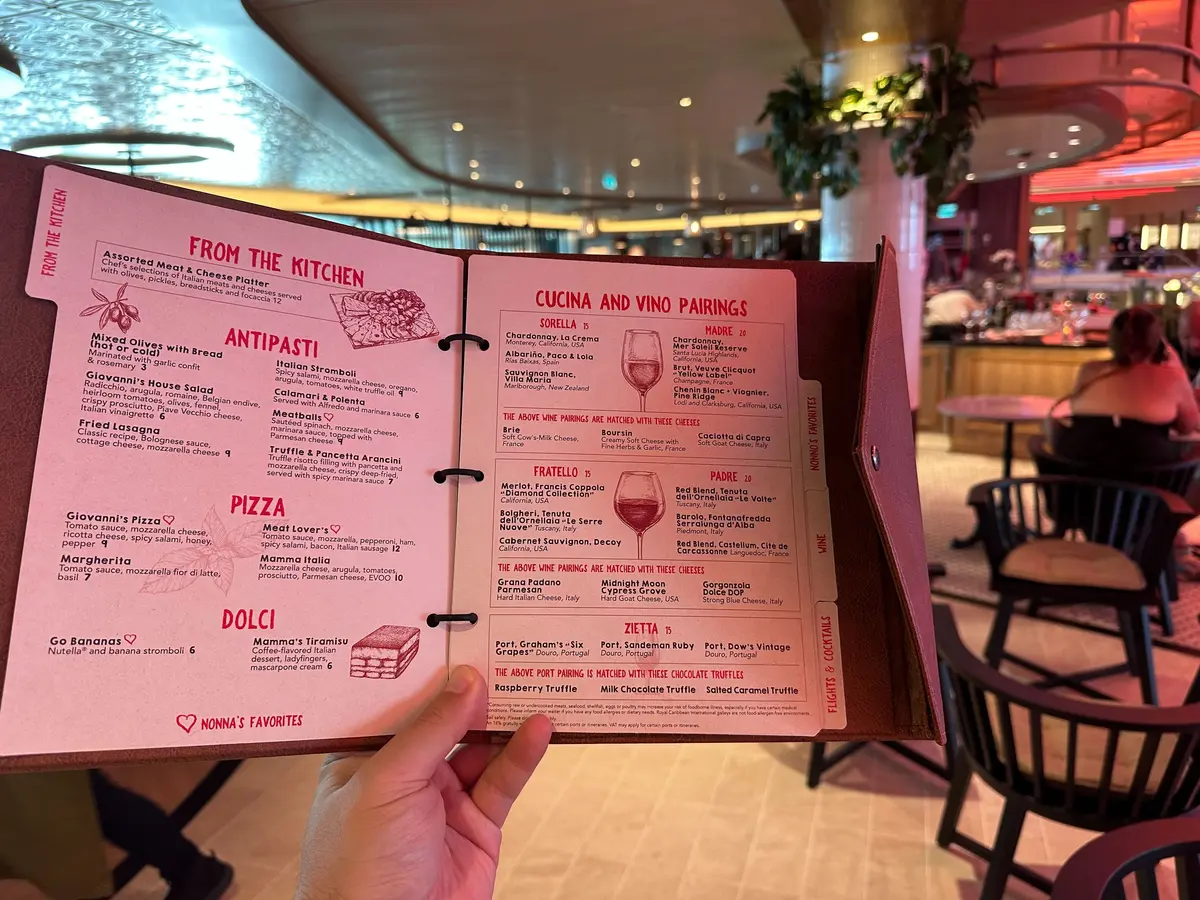 Holding the menu