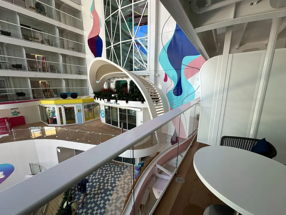 Balcony close to public area