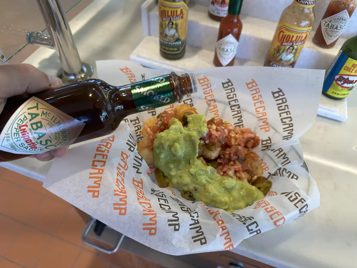 Adding hot sauce