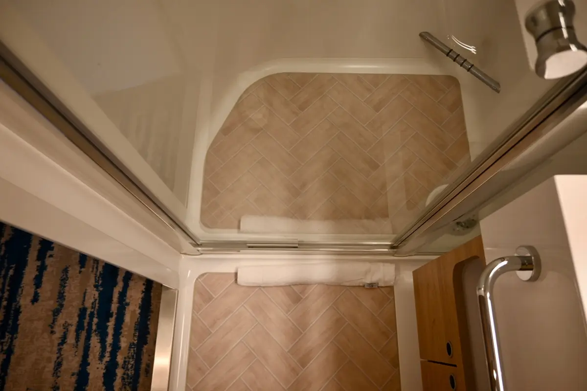 Shower door on Carnival