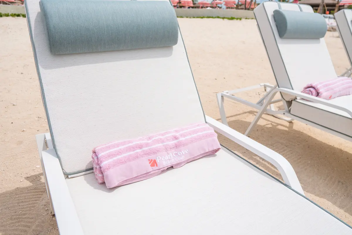 beach chair at Pearl Cove Beach Club