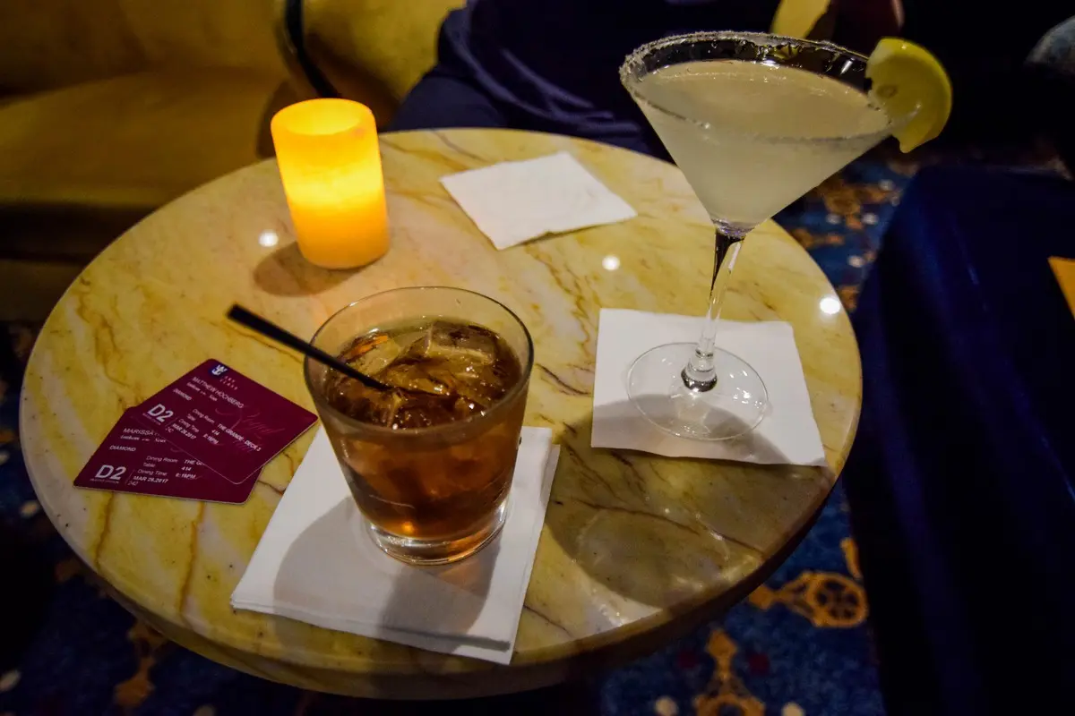Drinks on the table