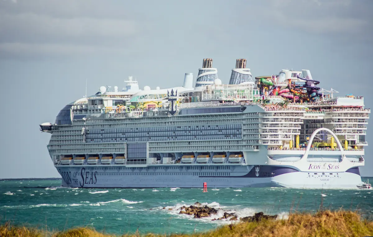 Icon of the Sea leaving port of Miami