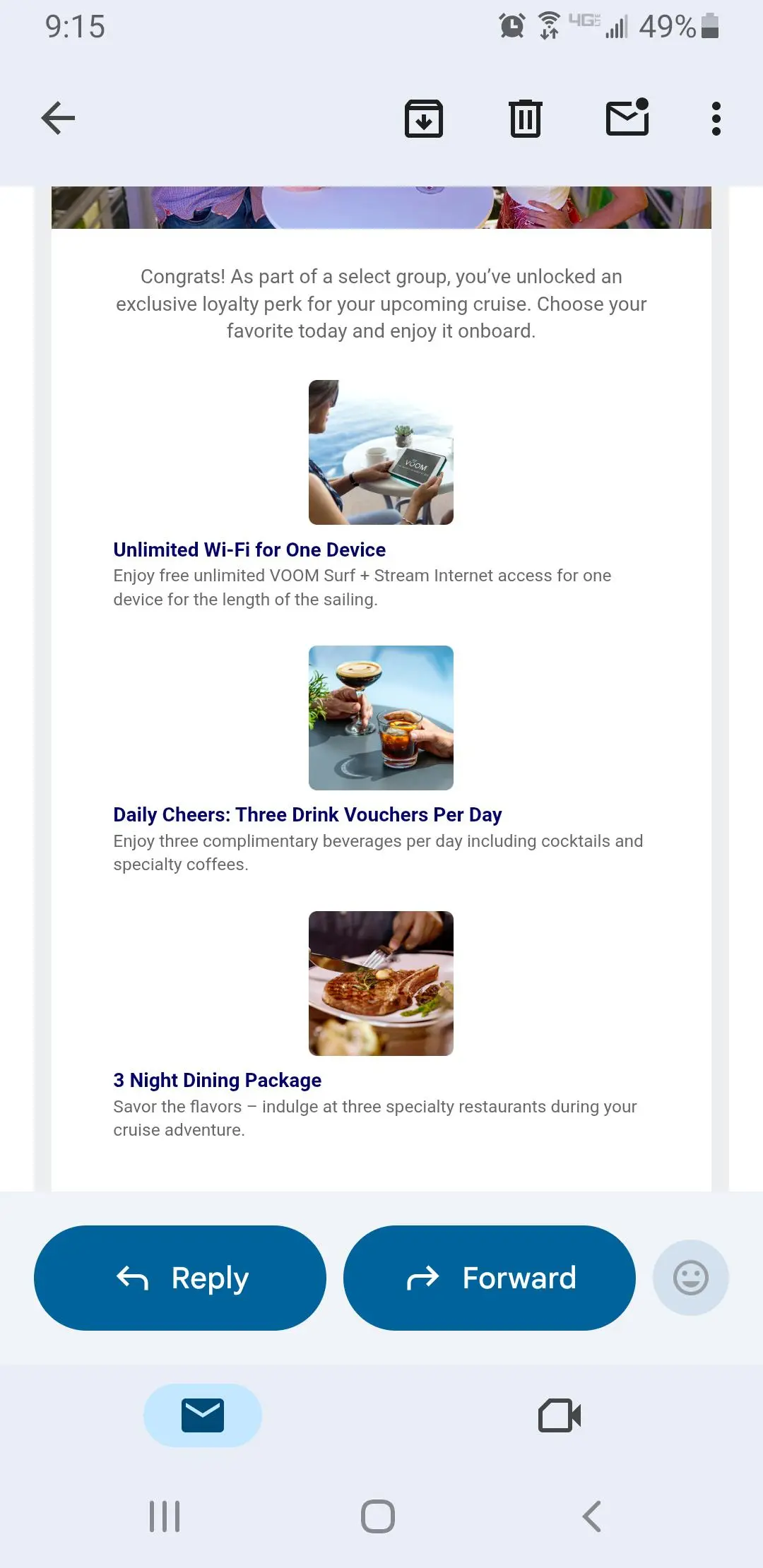 Email offer