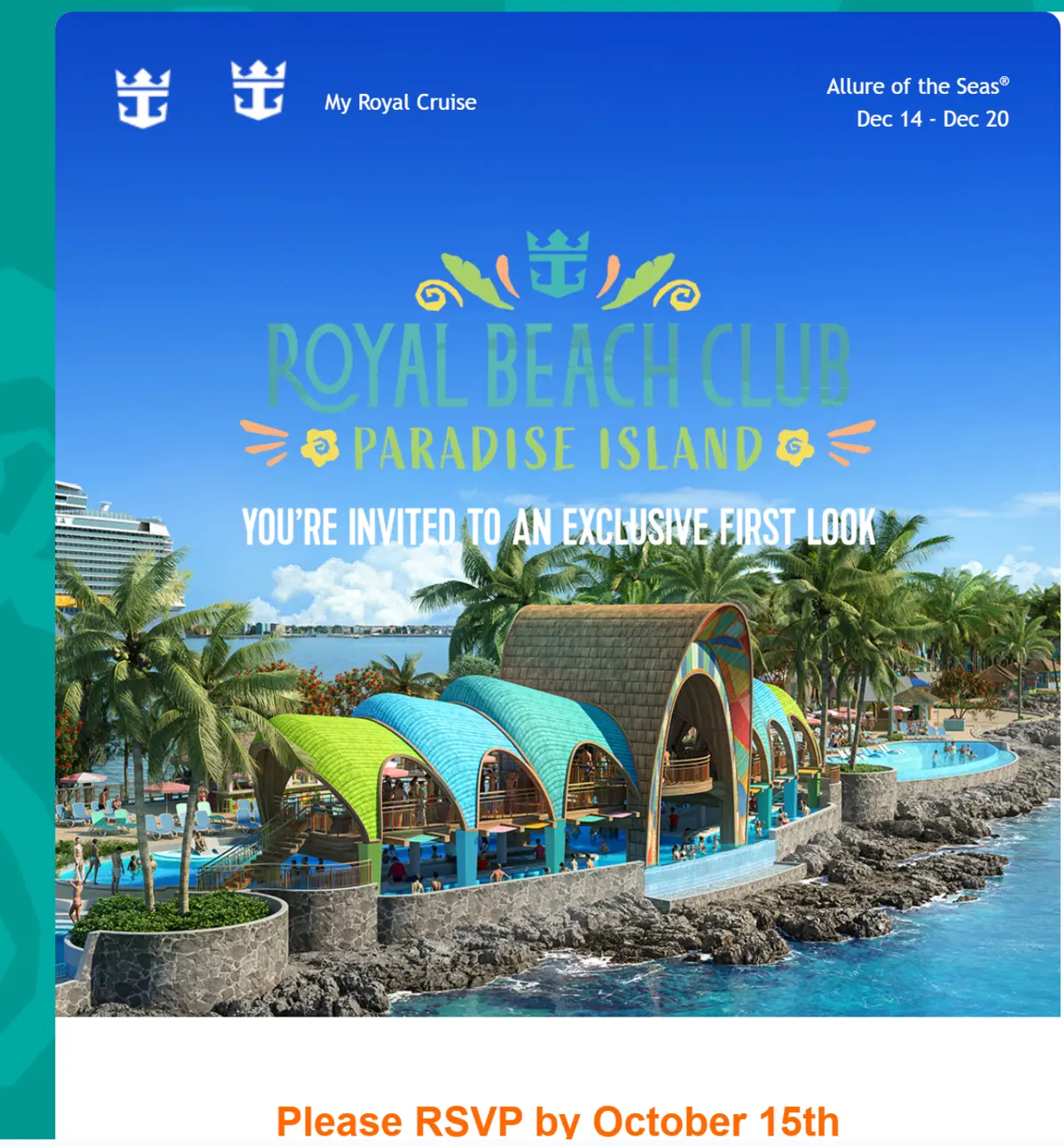 Beach club invitation
