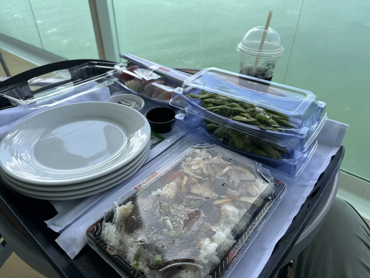 Sushi on balcony