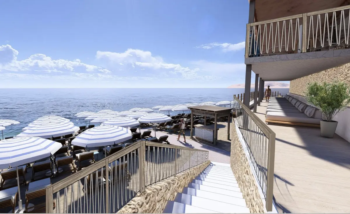 Rendering of the new beach club