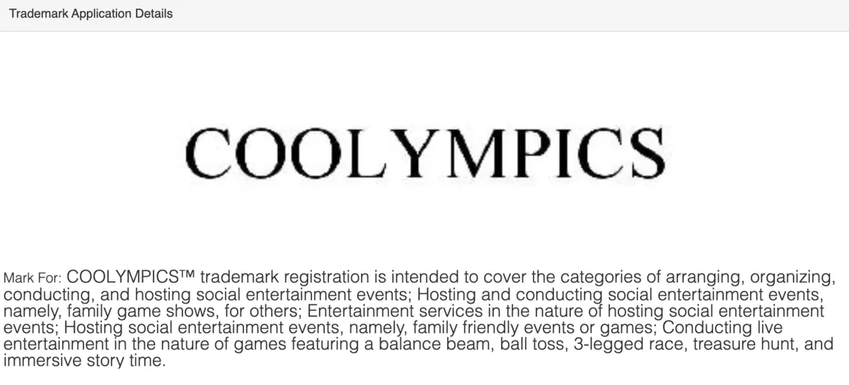 Coolympics-Tradmark-Registration
