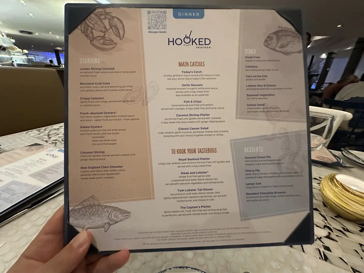 Hooked menu