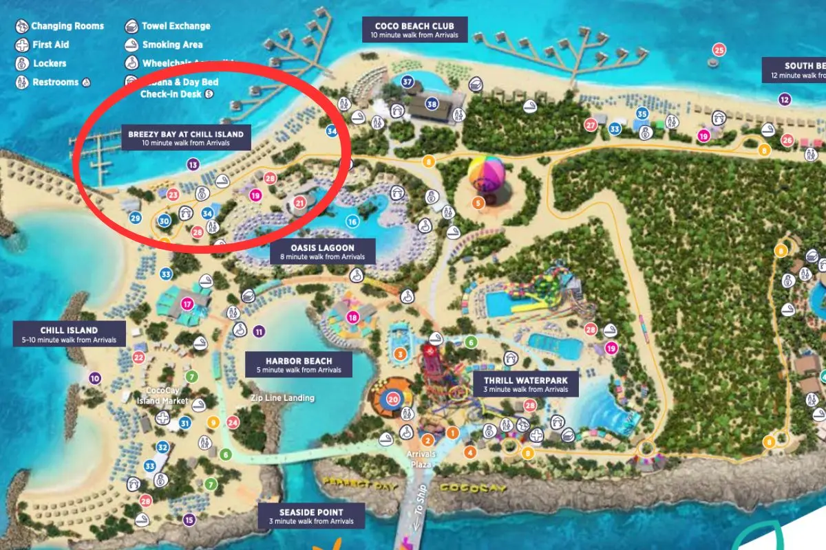 Breezy Bay CocoCay Map