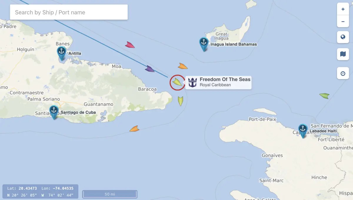 Freedom Cruise Mapper Location