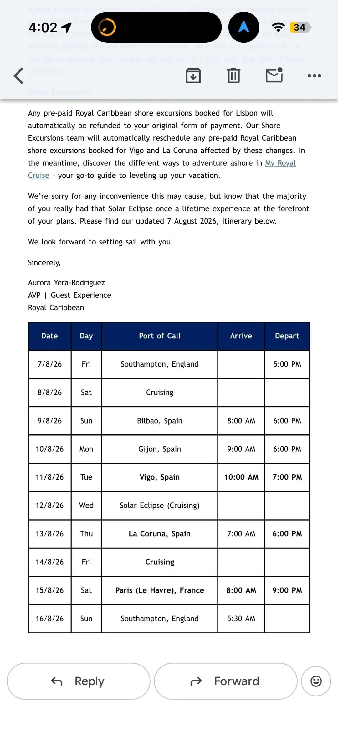 Liberty New Solar Eclipse Itinerary