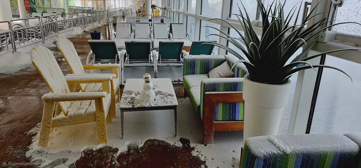 Odyssey of the Seas in the snow