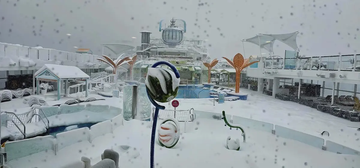 Odyssey of the Seas in the snow