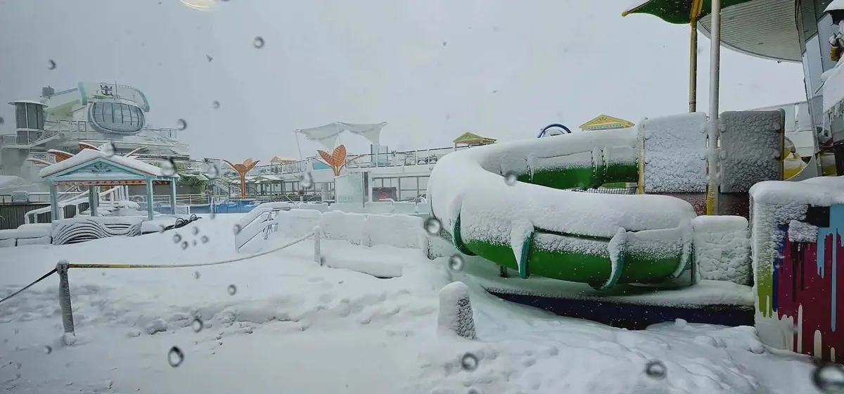 Odyssey of the Seas in the snow