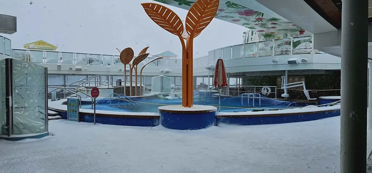 Odyssey of the Seas in the snow