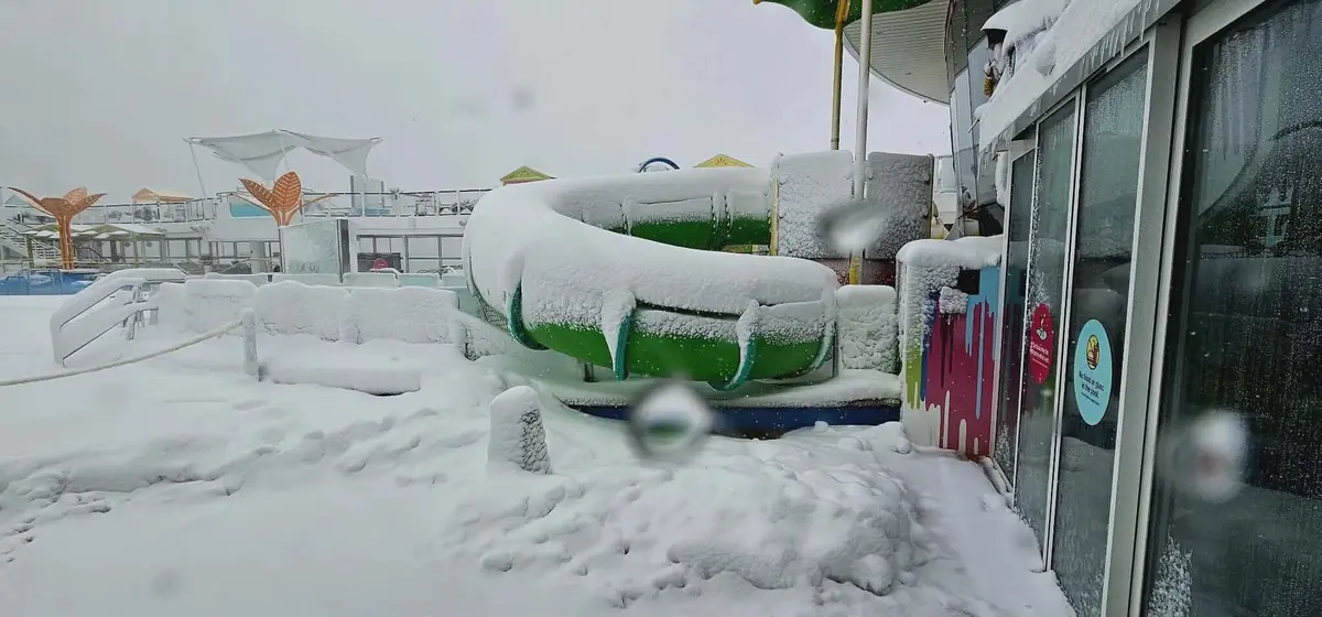 Odyssey of the Seas in the snow