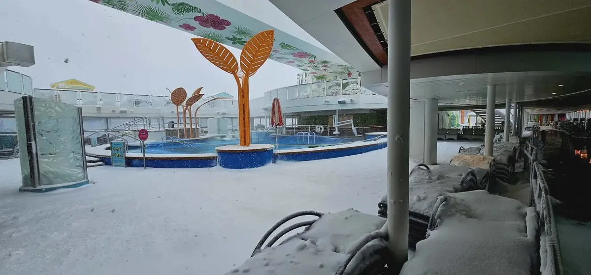 Odyssey of the Seas in the snow
