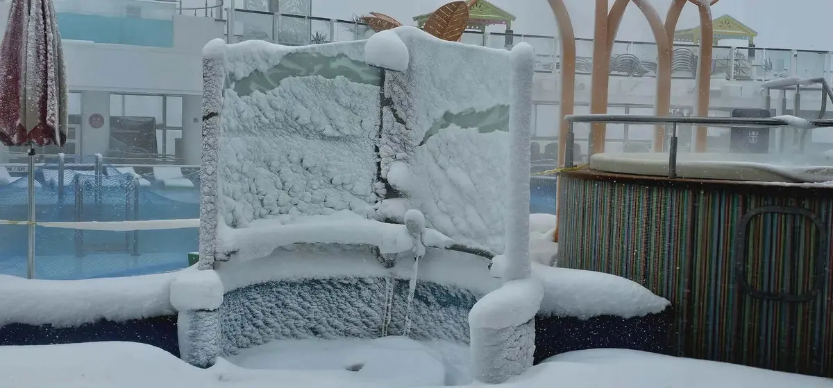 Odyssey of the Seas in the snow