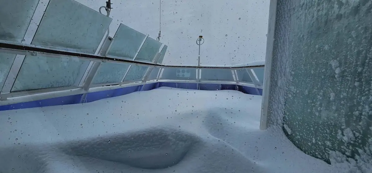 Odyssey of the Seas in the snow