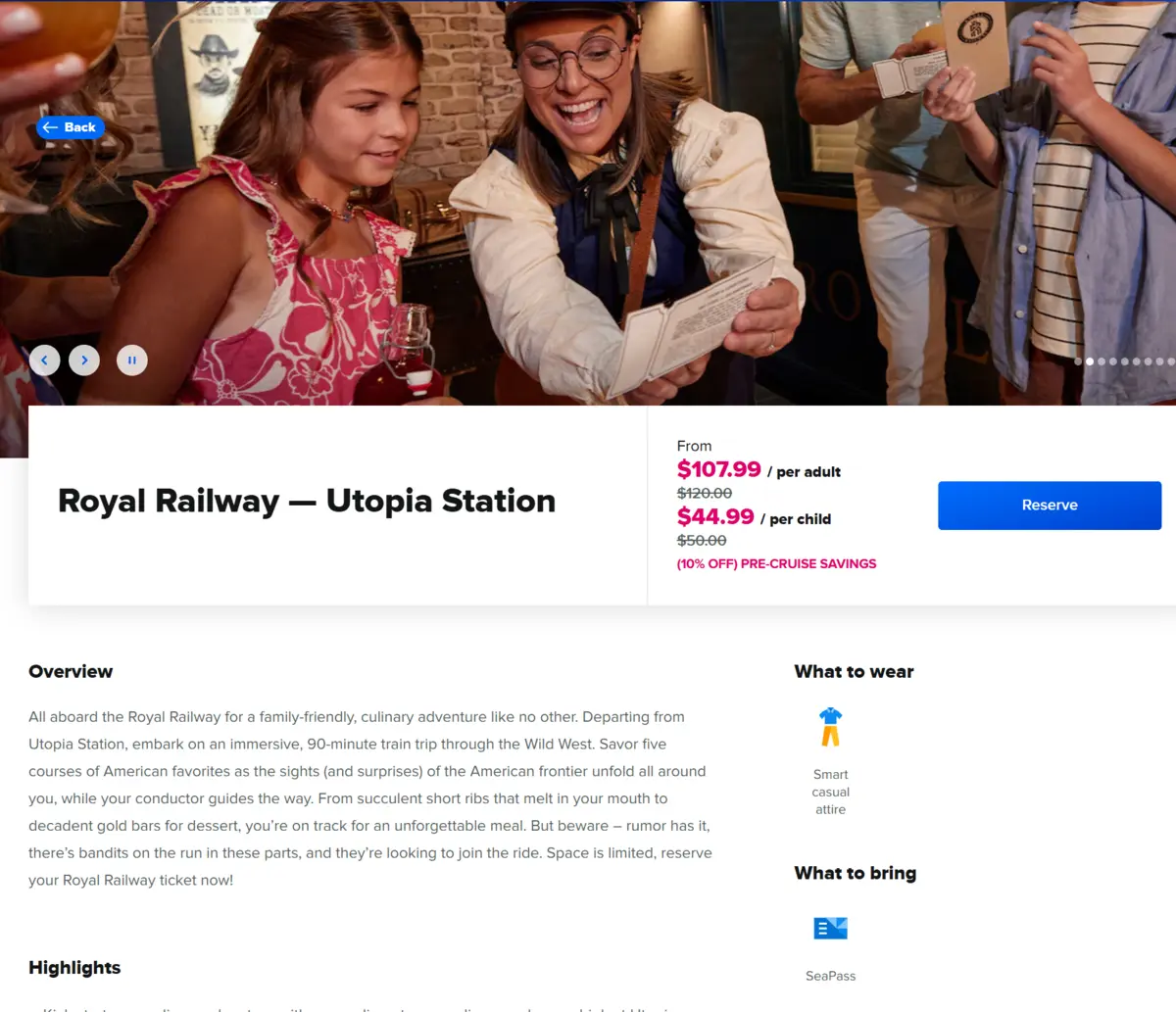 Royal Railway price on Utopia