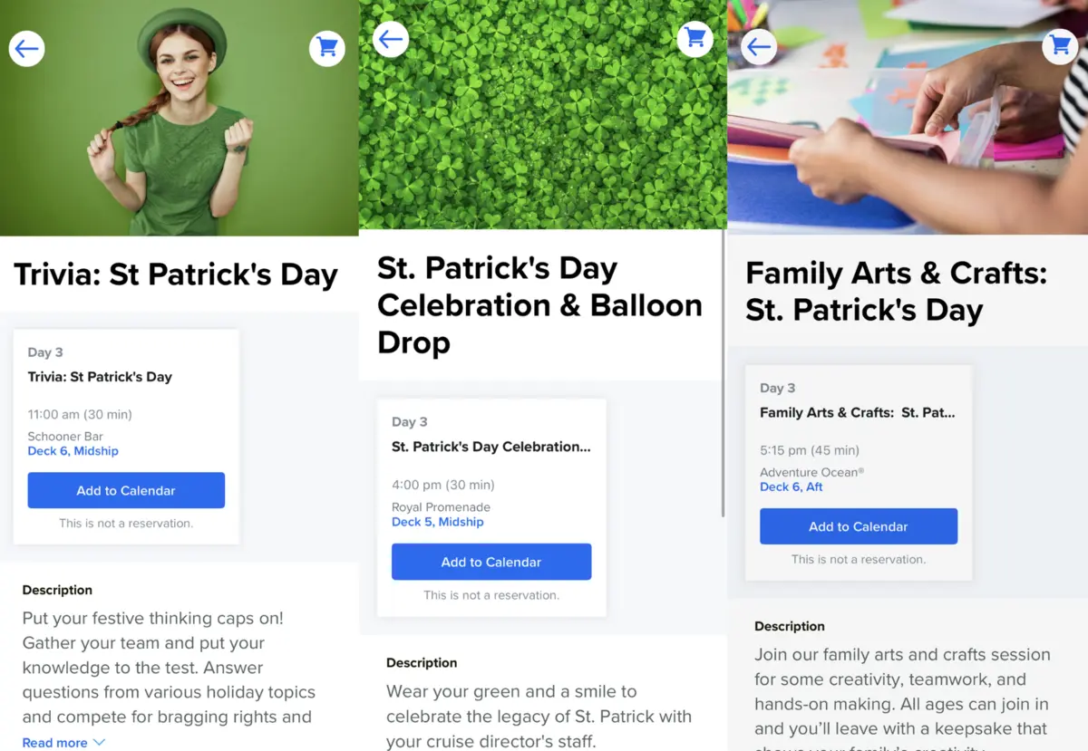 St. Patrick's Day on Star of the Seas, Activities