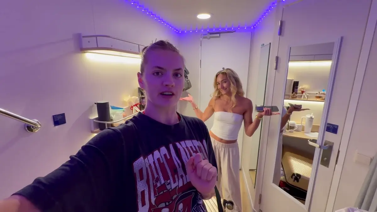 Crew members in a cabin