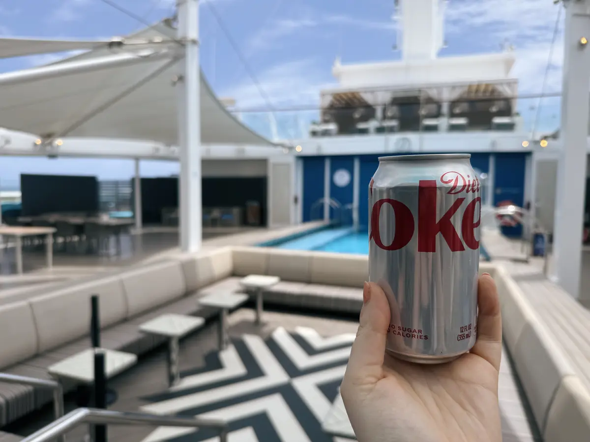 Diet Coke, adults-only deck, Carnival