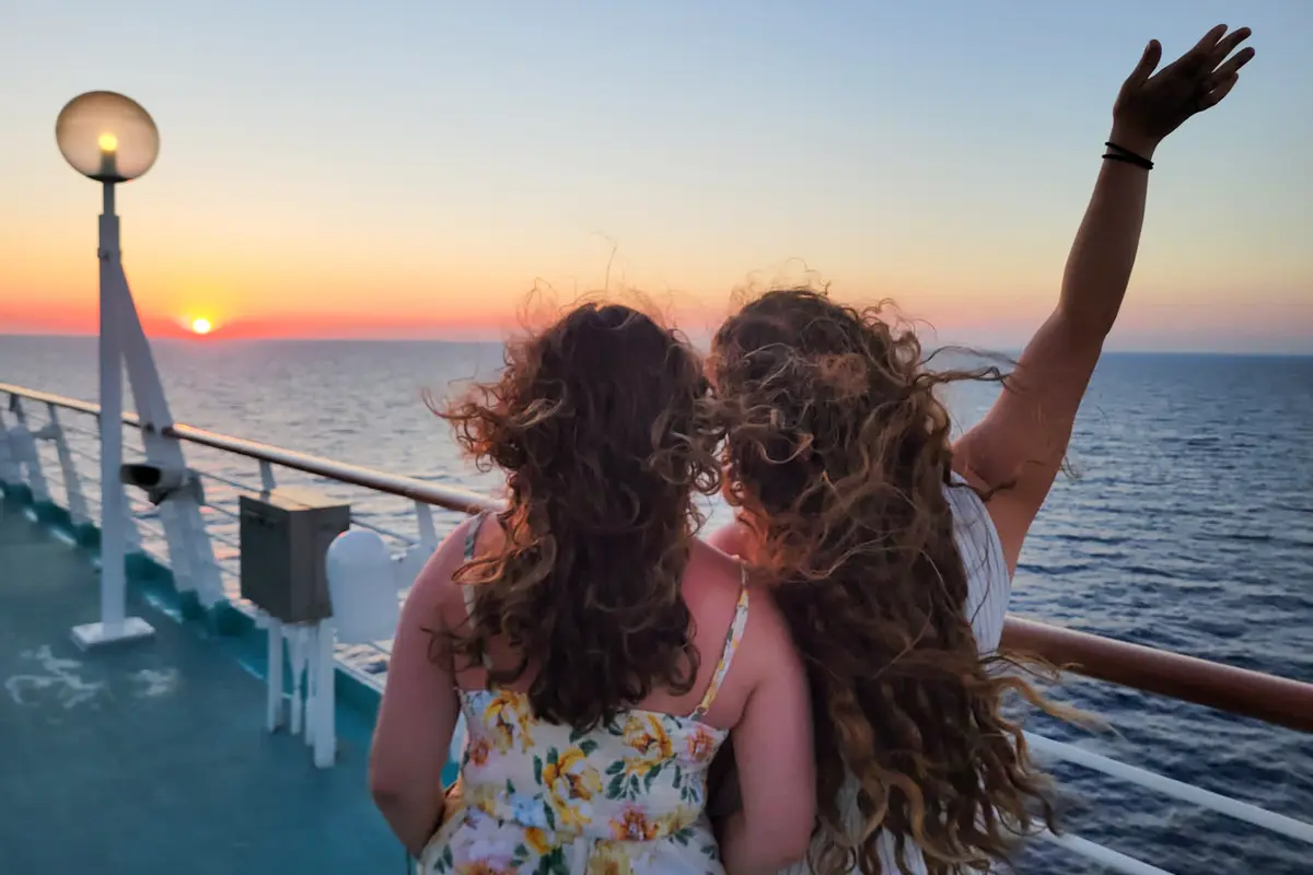 friends on pool deck