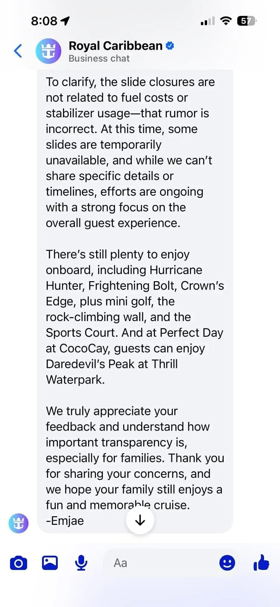 Icon Class Slide Closure Confirmation