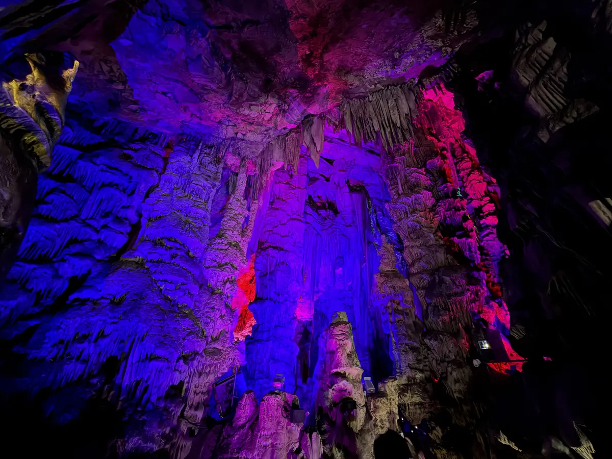 Stalagmites in a cave