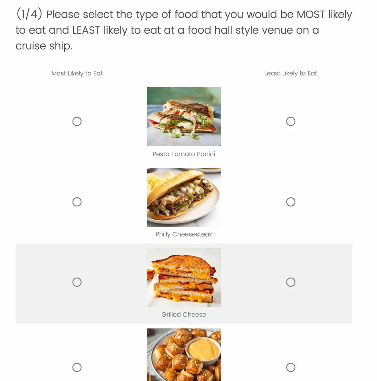 Food survey