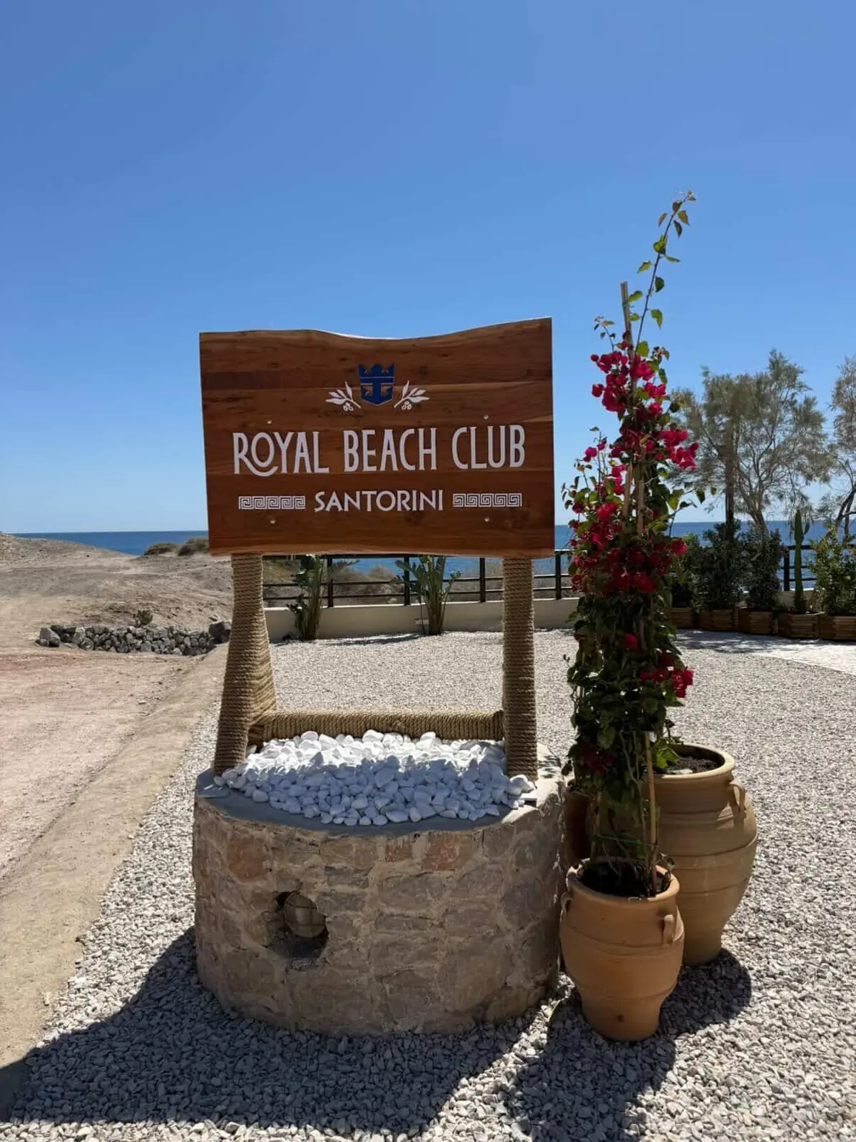Welcome sign to Royal Beach Club