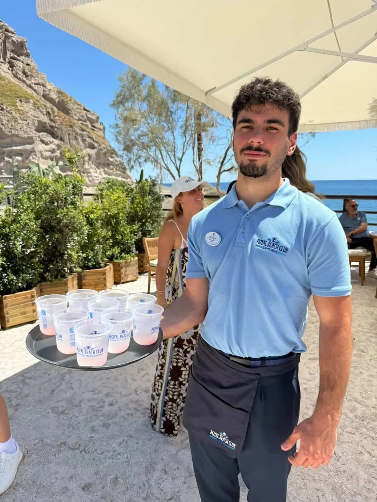 Waiter at Royal Beach Club