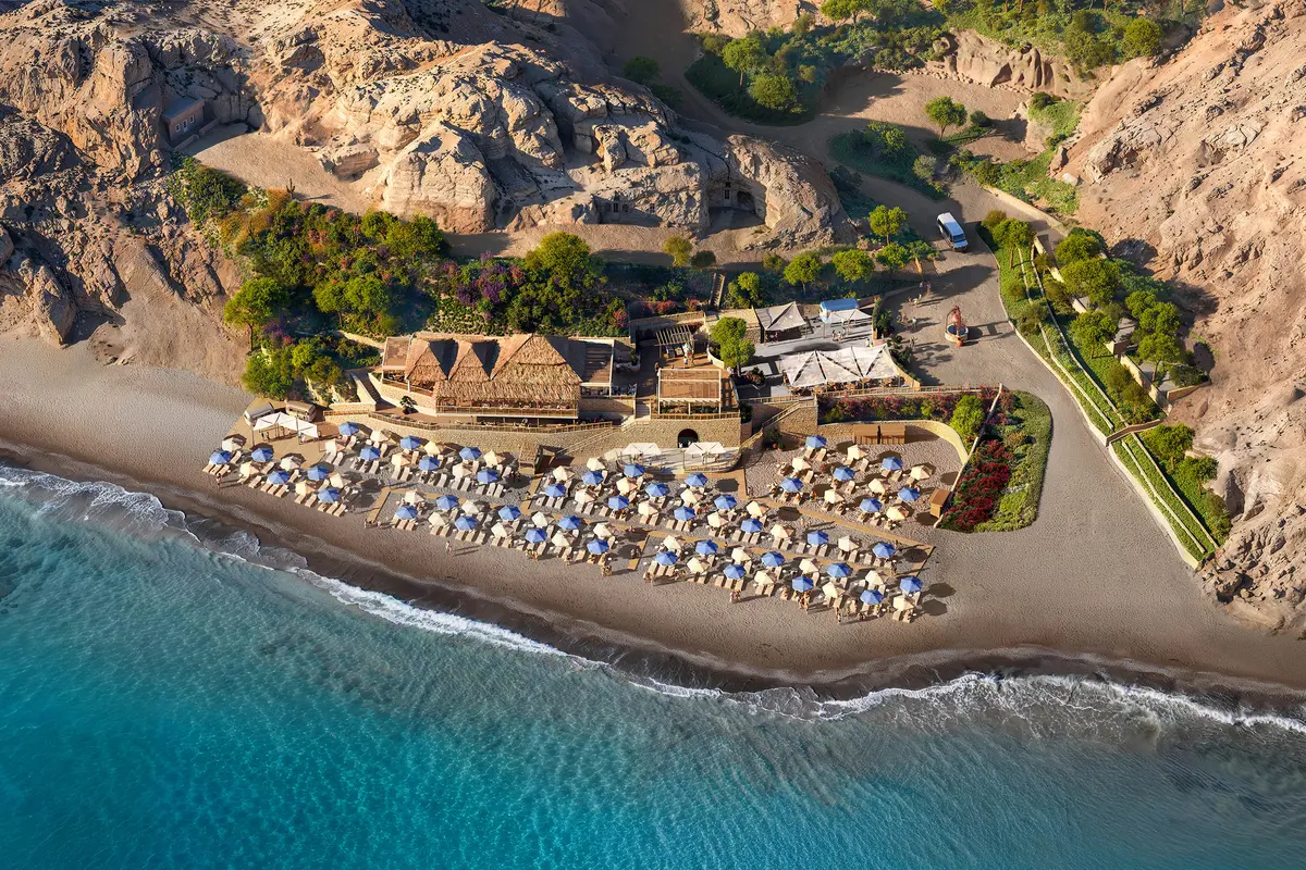 Royal Beach Club Santorini aerial