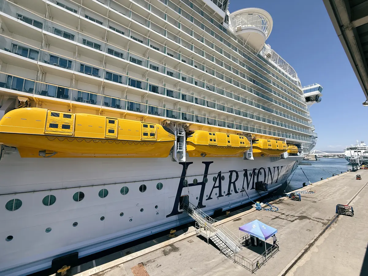 Harmony docked in Barcelona