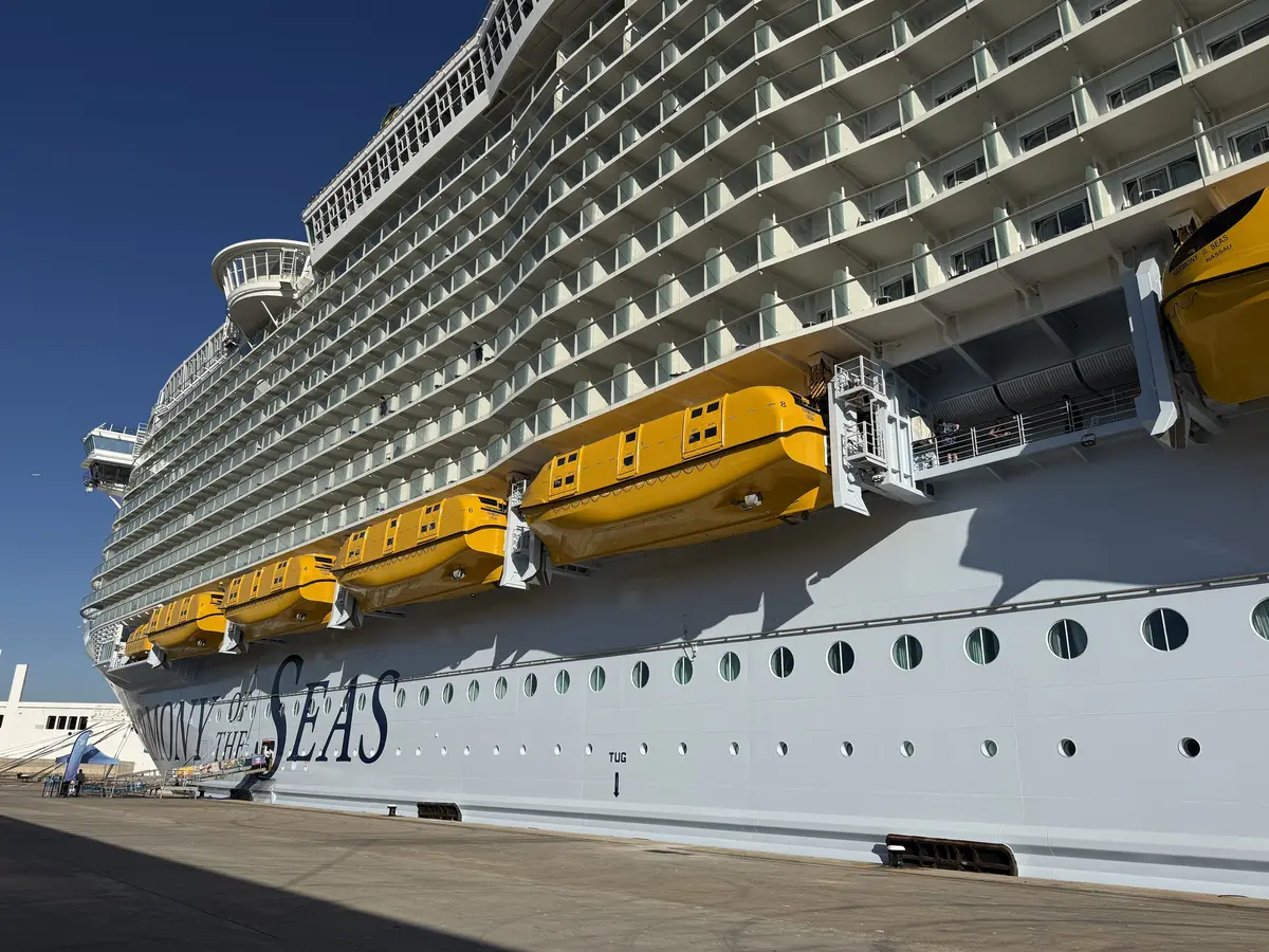Harmony of the Seas docked in Spain