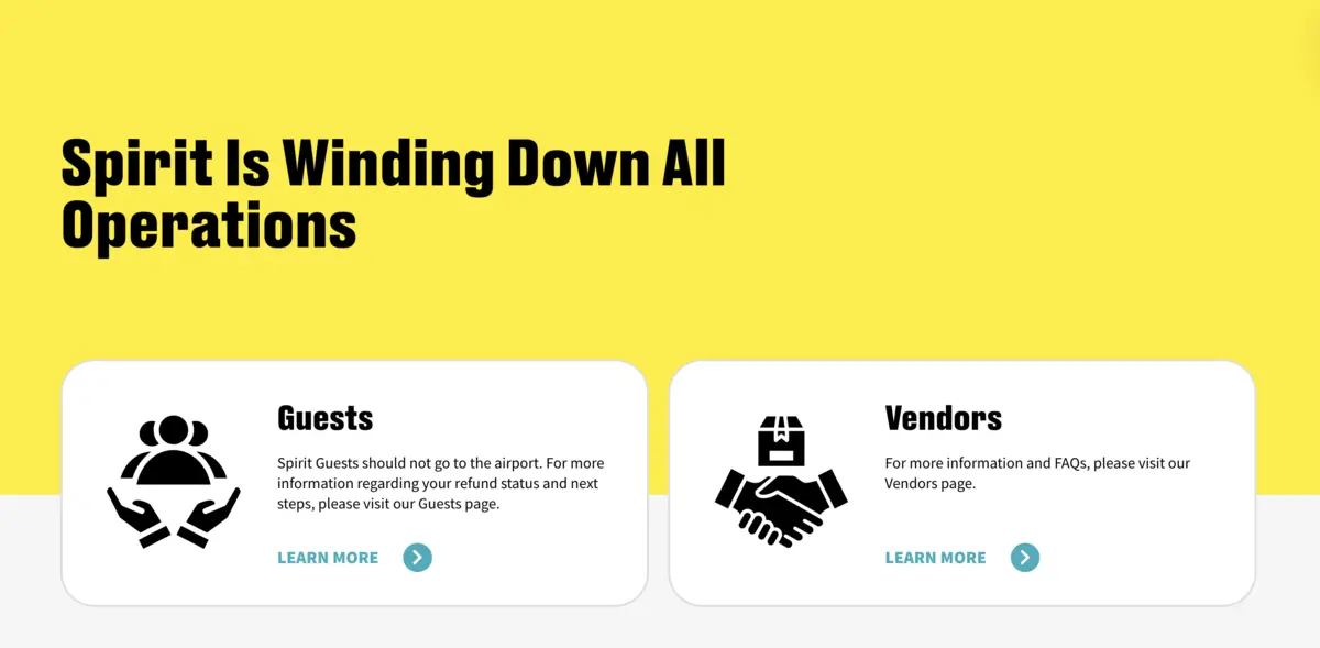 Spirit Airlines Shutting Down