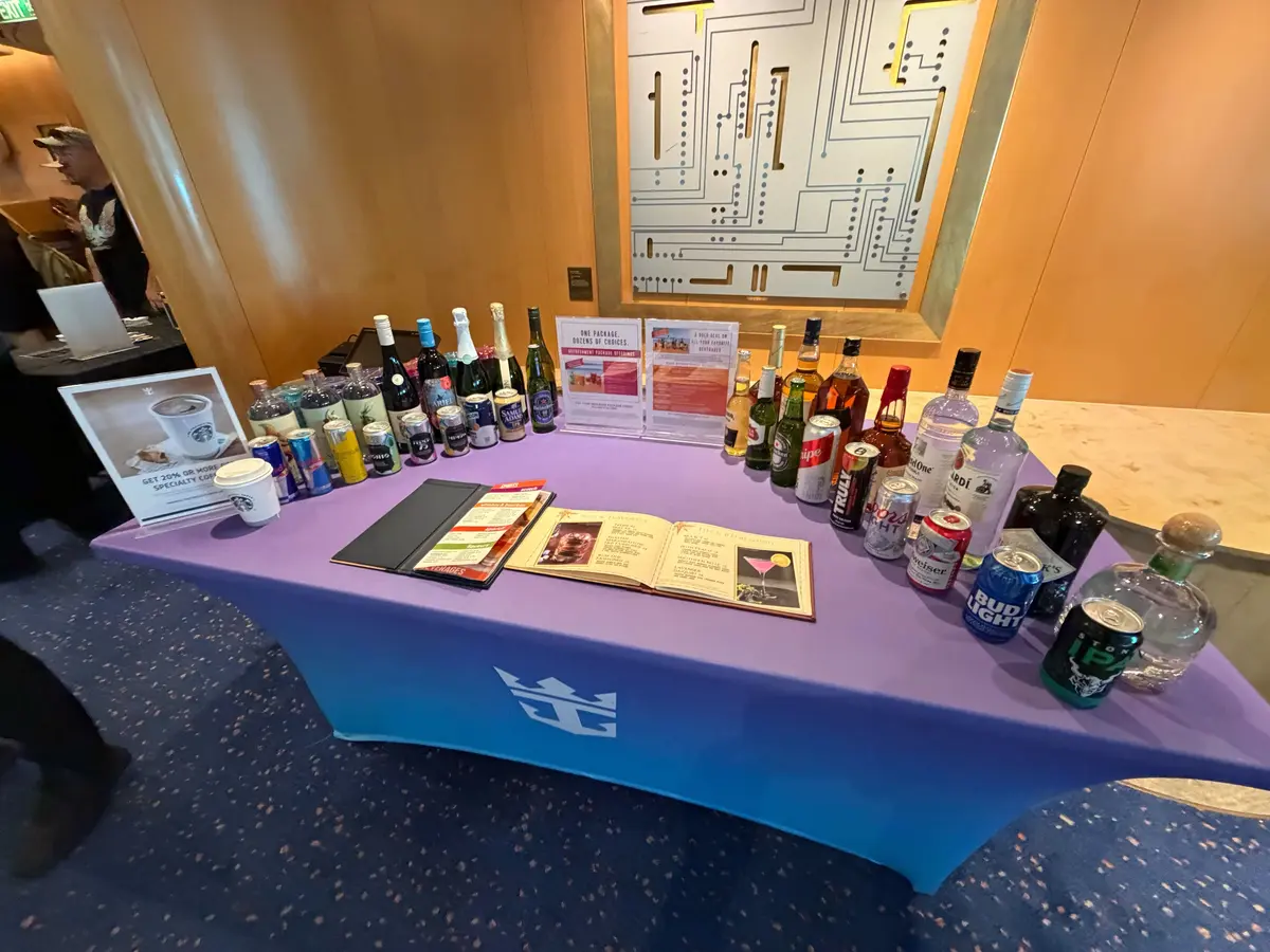 Drink package table