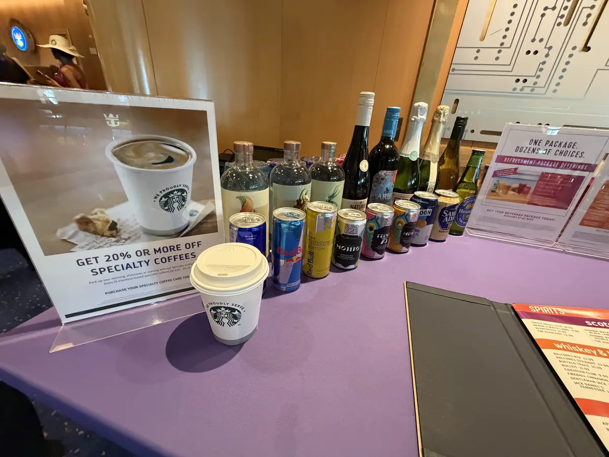 Examples of drinks included