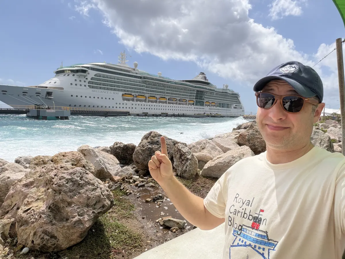 Matt in front of Brilliance of the Seas
