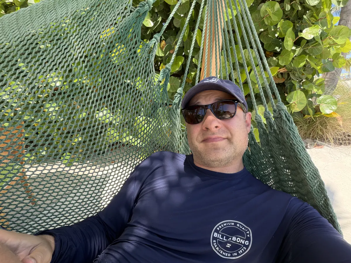 Matt in a hammock