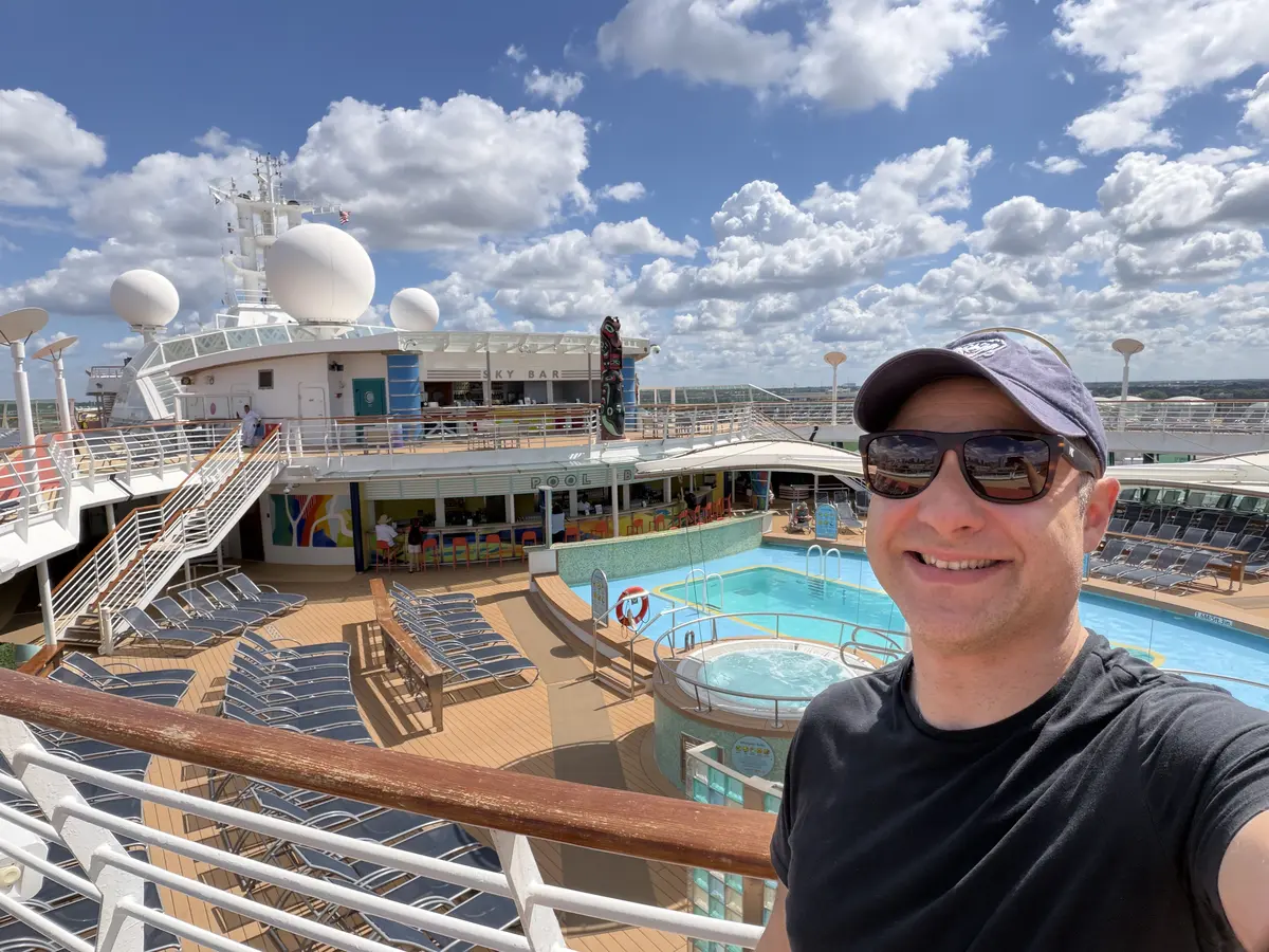 matt on the pool deck
