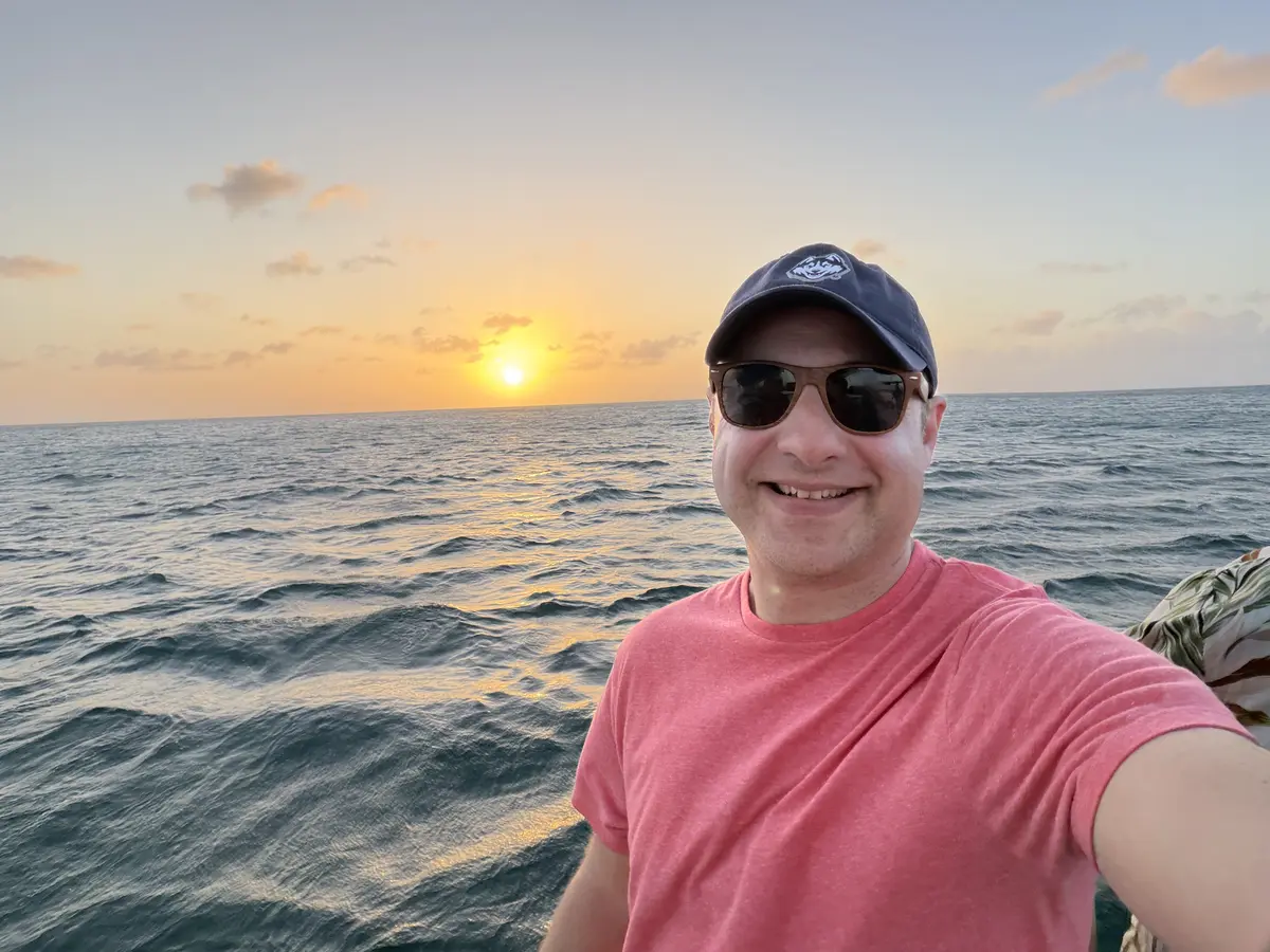 Matt at sunset in Aruba